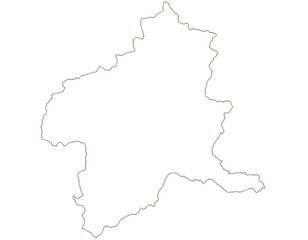 群馬県　地図　白　イラスト