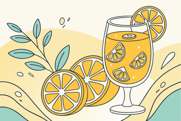24 orange juice, citrus, lemon, glass, drink, refreshing, summer, bright, vibrant, background