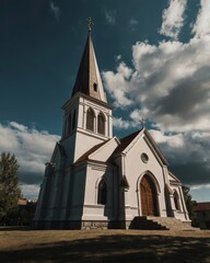 Fototapeta premium church of st john the baptist on the hill 4k