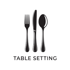 Black Cutlery Silhouettes – Fork, Knife, Spoon Clipart | Elegant Kitchen Utensil SVG