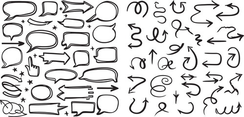 Vector seamless doodle arrow pattern design