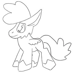 Black and white vector flat illustration: horse magical character, lineart for coloring books, ready to print	