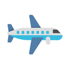 Airplane vector graphic on black background, travel illustration