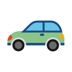 Cartoon car vector illustration on black background graphic