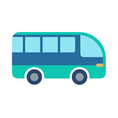 Cartoon bus icon for transportation illustration or design