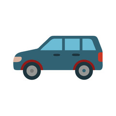 SUV isolated vector art illustration in flat style