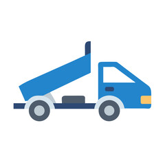 Blue dump truck icon vector illustration design element