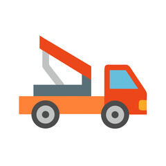 Cartoon Tow Truck Illustration on a Black Background