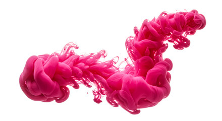 Fototapeta premium Crimson Acrylic Cloud Burst Floating Delicately On Pure White Backdrop