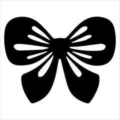 Black decorative bow with intricate cutouts