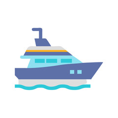 Obraz premium Modern yacht illustration on black background graphic resource