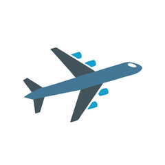 Obraz premium Airplane icon on black background, vector illustration
