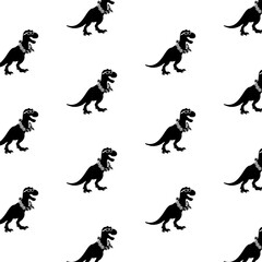 Fun dinosaur pattern in black and white design