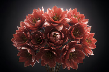 Photograph of unique royal flowers featuring brilliant shine, Perfect for luxury branding
