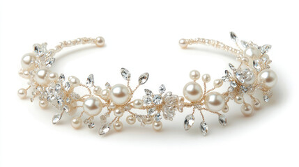 Obraz premium Elegant delicate wedding headpiece