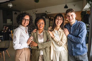 Portrait of diversity multicultural business people in office
