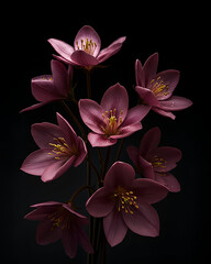 Photograph of unique royal flowers featuring brilliant shine, Perfect for luxury branding