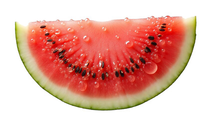 sliced watermelon with water drops
