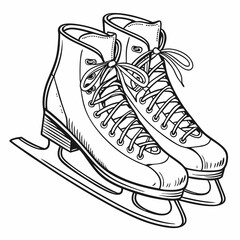 ice skates vector