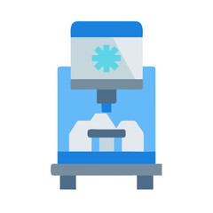 Vector Illustration of a Milling Machine with Simple Shapes