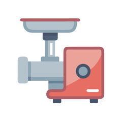 Stylized meat grinder icon on black background