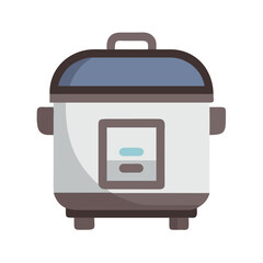 Modern electric rice cooker illustration on a black background
