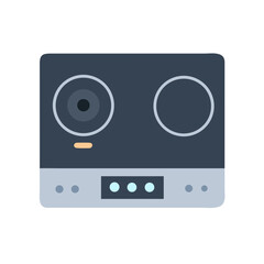 Simple flat design of two burner electric stove