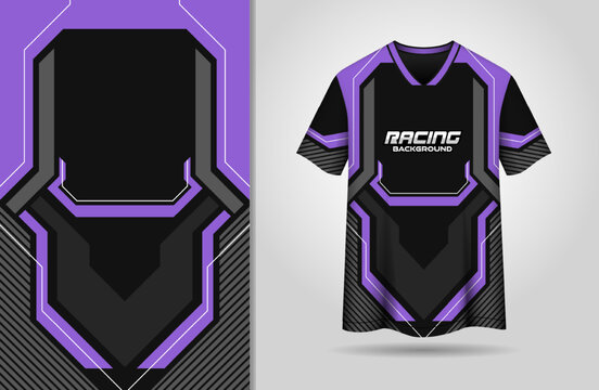 Racing jersey design purple and black color
