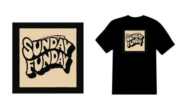 Sunday Funday Chaos: Ransom Note Urban Vector Tee Design