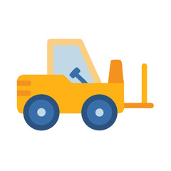 Forklift Truck Icon: Transportation, Cargo, and Industrial Equipment