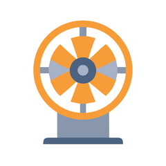 Industrial valve vector illustration on isolated black background