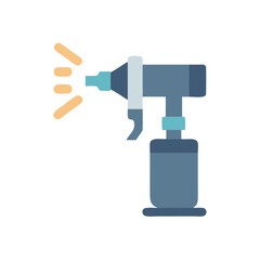 Spray paint gun graphic illustration on black background