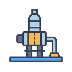 Stylized Icon of an Industrial Chemical Processing Machine