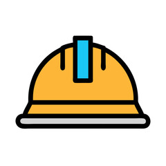 Construction safety helmet symbol icon vector design