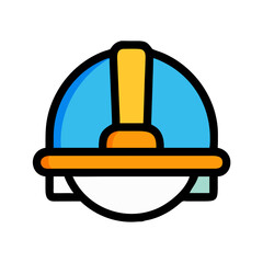 Construction Helmet Icon: Safety, Hard Hat, Work