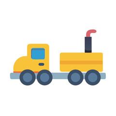 Illustration of a Toy Tanker Truck on Black Background