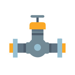 Gray Industrial Valve with Orange accents on Black Background