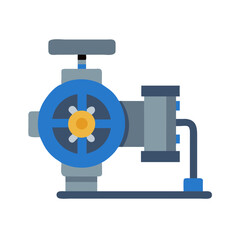 Isolated illustration of water valve on black background