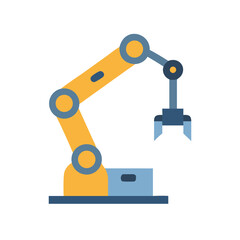 Robotic Arm: Automation, Manufacturing, and Industrial Technology Illustration
