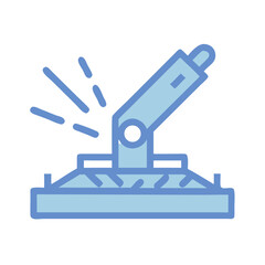 Industrial Robot Arm Icon for Manufacturing and Automation