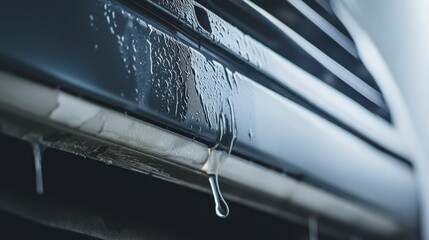 Air Conditioning Unit With Condensation Dripping Down Side
