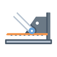 Guillotine Paper Cutter Vector Graphic on Black Background