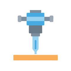 Tamper compactor tool for construction icon flat vector