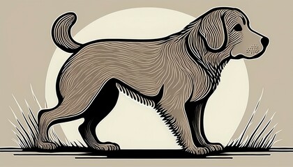 paw dog foot trail leg dog or cat simple illustration of puppy leg