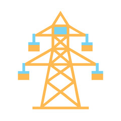 Minimalist Illustration of an Electrical Power Transmission Tower