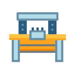 Industrial Press Machine Icon - Manufacturing and Engineering