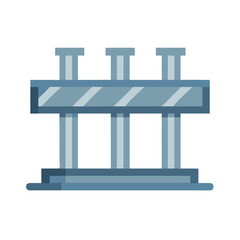 Minimalist Illustration of Metal Jail Bars on Black Background