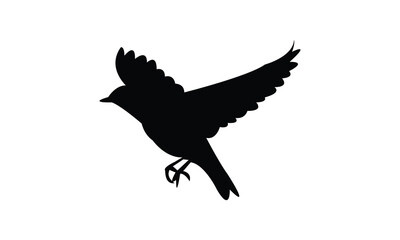 African yellow warbler bird Silhouette Design  And Vector Illustration. 