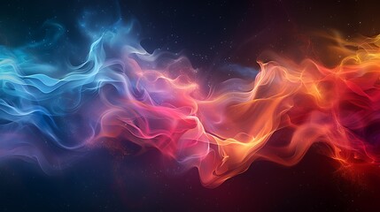 Obraz premium Artful gradient smoke composition high resolution images