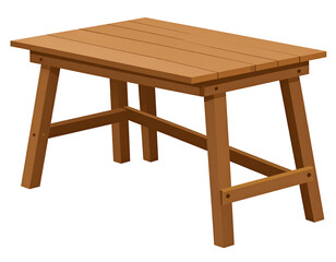 Simple wooden table